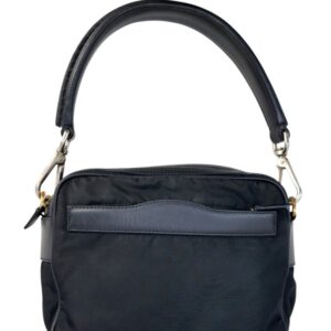 Prada Borsa in Nylon Nero e Manico Pelle