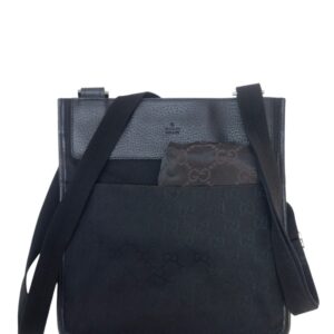 Gucci Messenger in tela Nera e Pelle