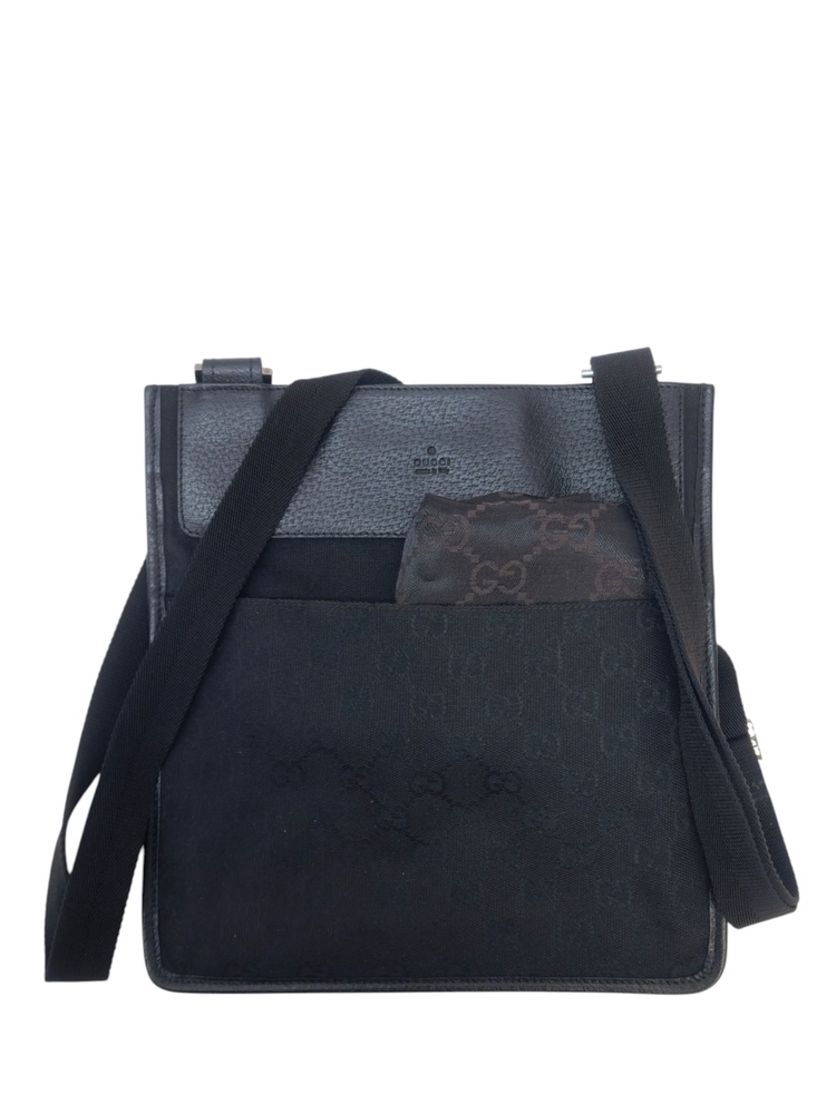 Gucci Messenger in tela Nera e Pelle