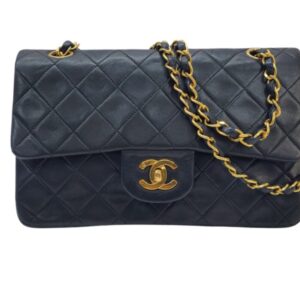 Chanel Borsa Classic Double Flap 23 cm in Pelle Agnello Nera