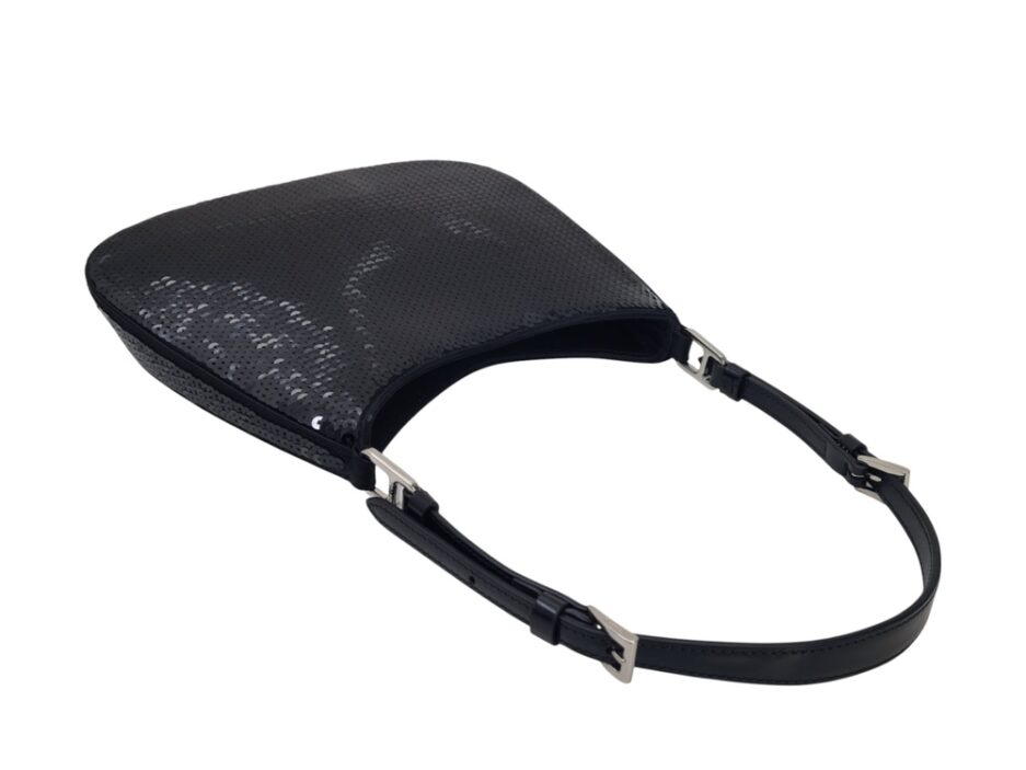 Prada Borsa Cleo in Paillettes Nera Limited Edition - immagine 10