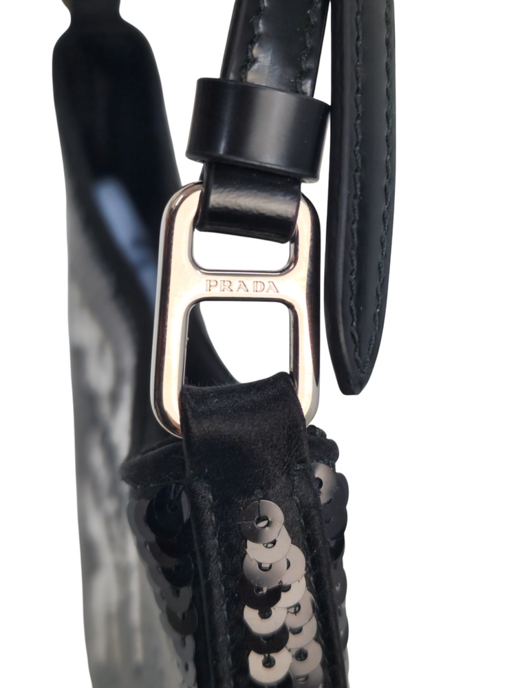 Prada Borsa Cleo in Paillettes Nera Limited Edition - immagine 13
