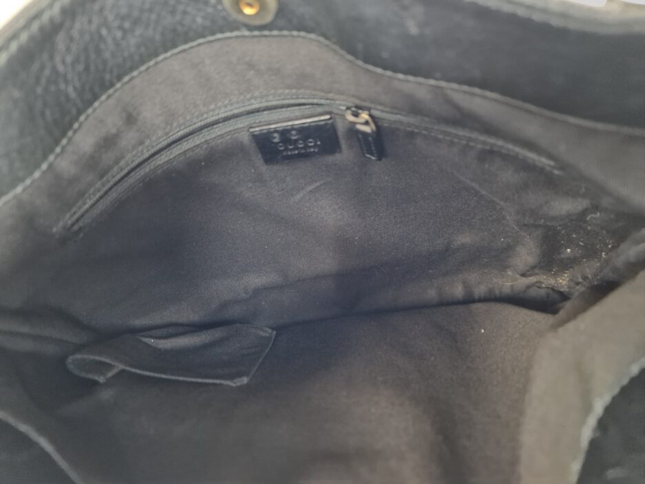 Gucci borsa a spalla in tela rifiniture in pelle - immagine 15