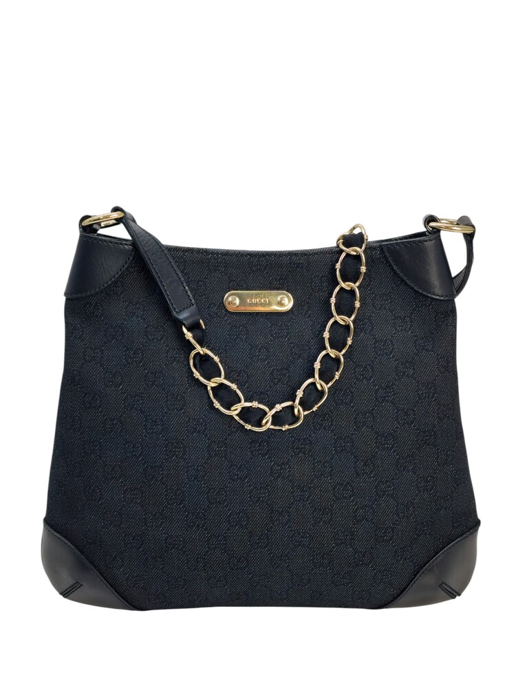 Gucci borsa a spalla in tela rifiniture in pelle - immagine 3