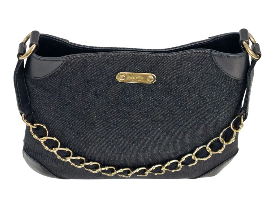 Gucci borsa a spalla in tela rifiniture in pelle - immagine 8