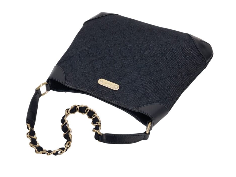Gucci borsa a spalla in tela rifiniture in pelle - immagine 10