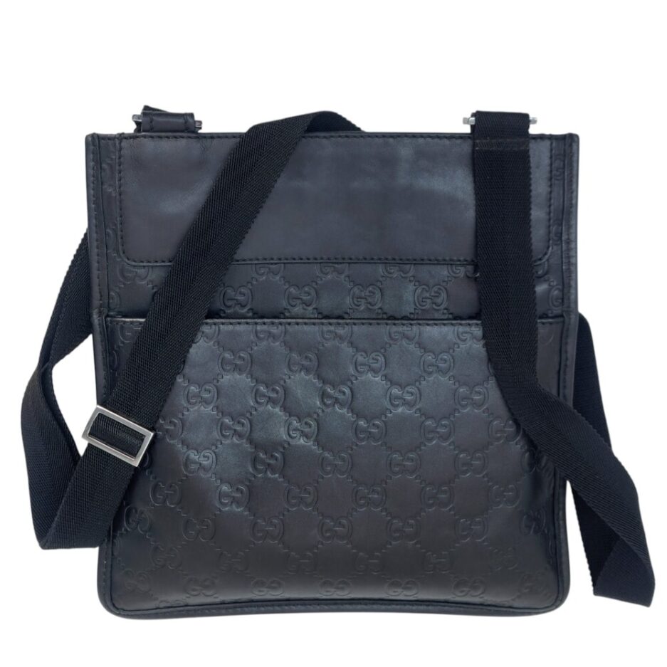 Gucci Borsa Messenger in pelle Guccissima Nera - immagine 2