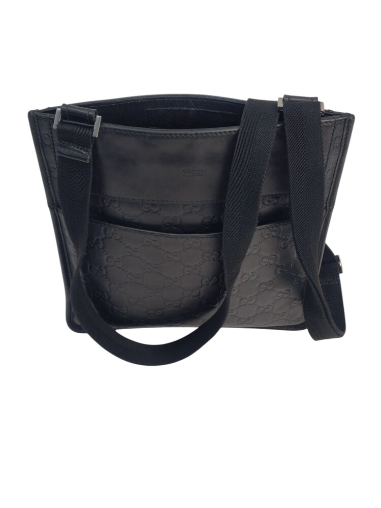 Gucci Borsa Messenger in pelle Guccissima Nera - immagine 3