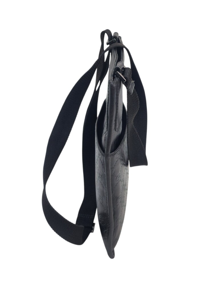 Gucci Borsa Messenger in pelle Guccissima Nera - immagine 6