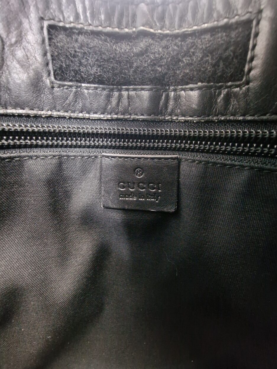 Gucci Borsa Messenger in pelle Guccissima Nera - immagine 8