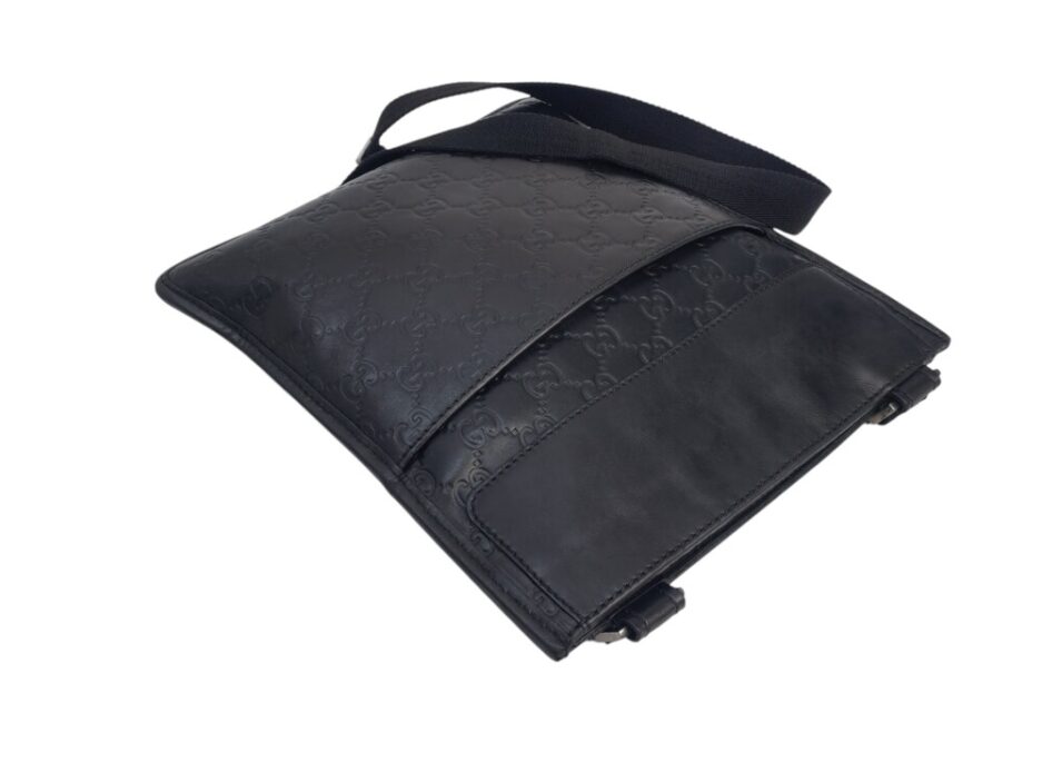 Gucci Borsa Messenger in pelle Guccissima Nera - immagine 11