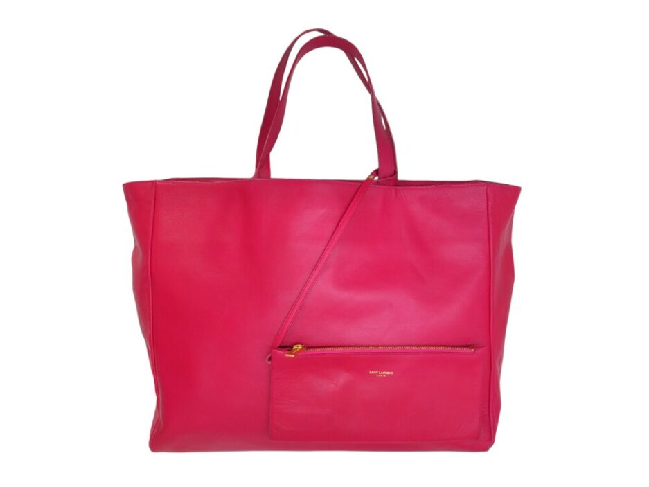 Yves Saint Laurent shopper in pelle fucsia