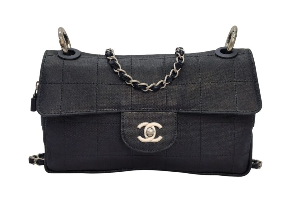 Chanel Choco Bar Sport in tela nera