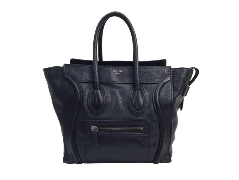 Celine Luggage micro in pelle nera