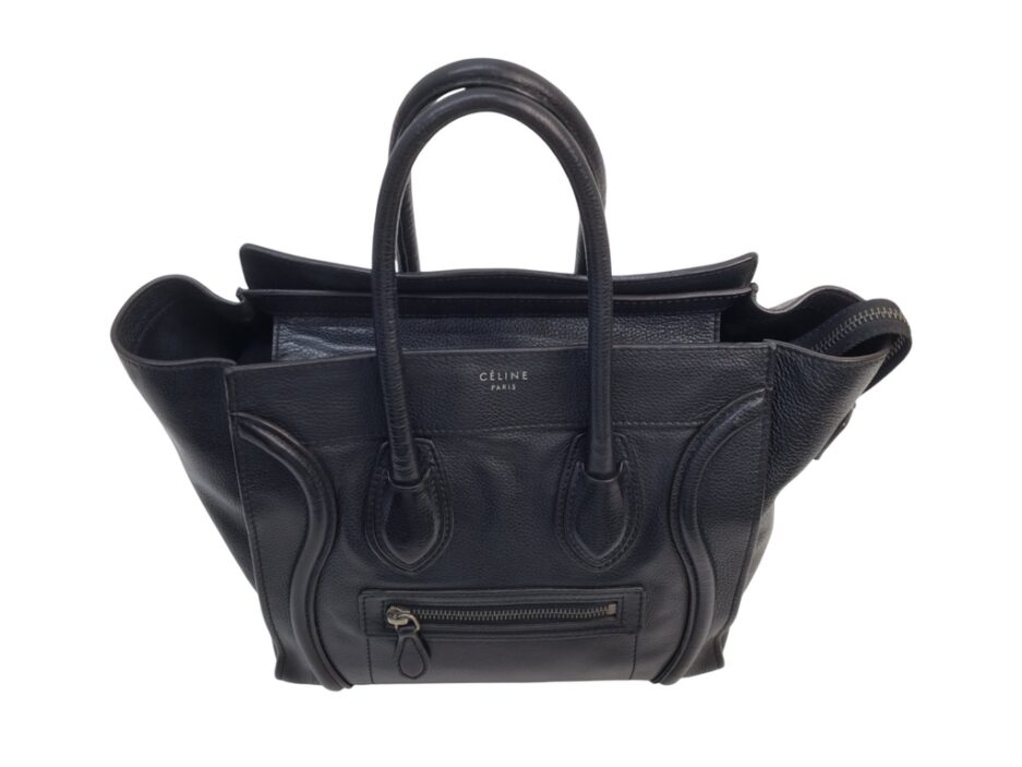 Celine Luggage micro in pelle nera - immagine 5