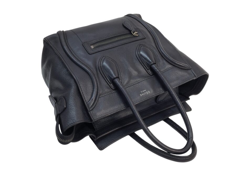 Celine Luggage micro in pelle nera - immagine 7