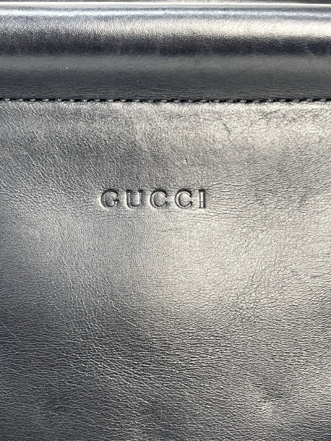 Gucci Borsa Nymphea in pelle Nera e Bamboo - immagine 3