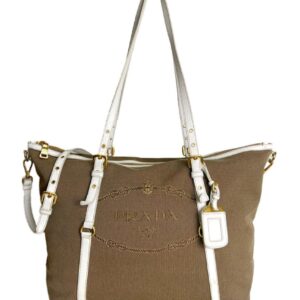 Prada borsa a spalla in tela jacquard