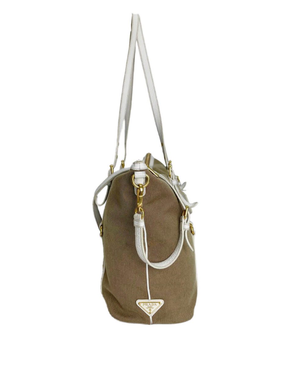 Prada borsa a spalla in tela jacquard - immagine 4