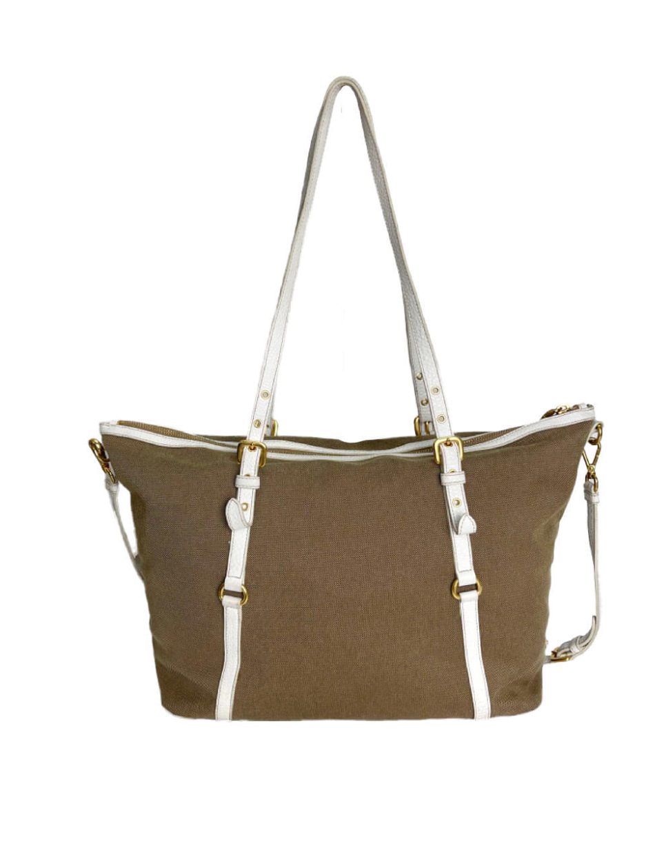 Prada borsa a spalla in tela jacquard - immagine 2