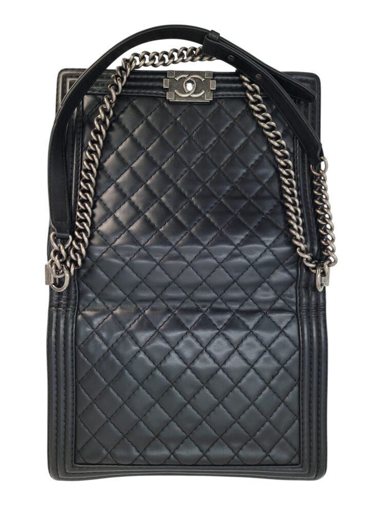 Chanel Borsa Boy Jumbo in Pelle Nera - immagine 2
