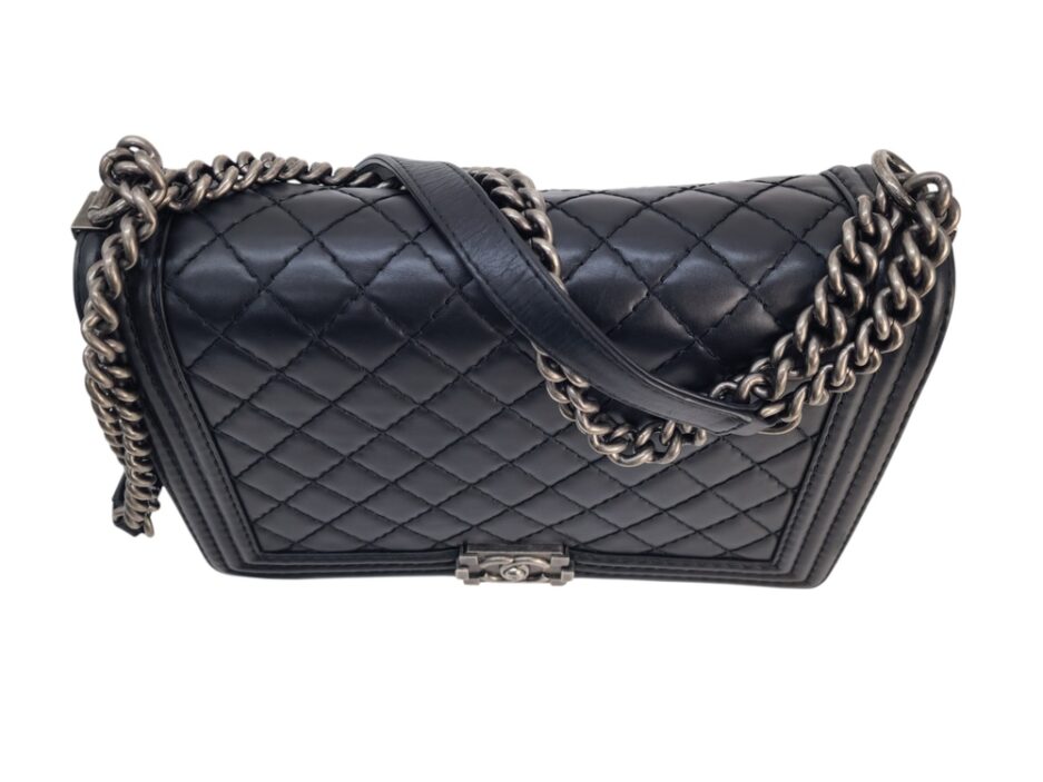 Chanel Borsa Boy Jumbo in Pelle Nera - immagine 15