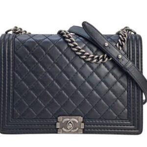 Chanel Borsa Boy Jumbo in Pelle Nera