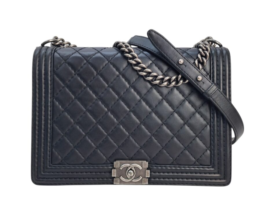 Chanel Borsa Boy Jumbo in Pelle Nera