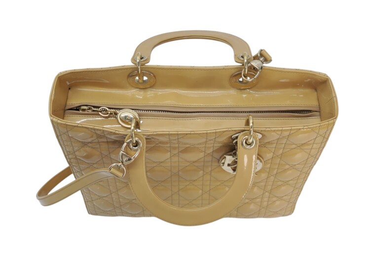 Christian Dior Borsa Lady Dior Grande Vernice - immagine 4