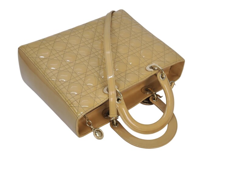 Christian Dior Borsa Lady Dior Grande Vernice - immagine 11